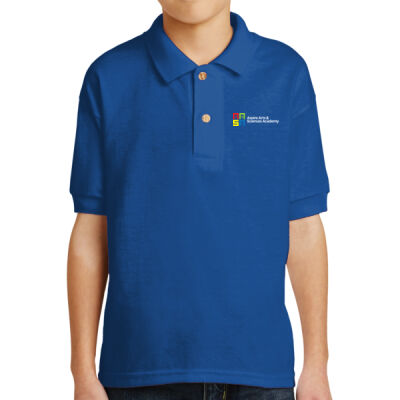DTF Print Youth Royal blue Polo Thumbnail